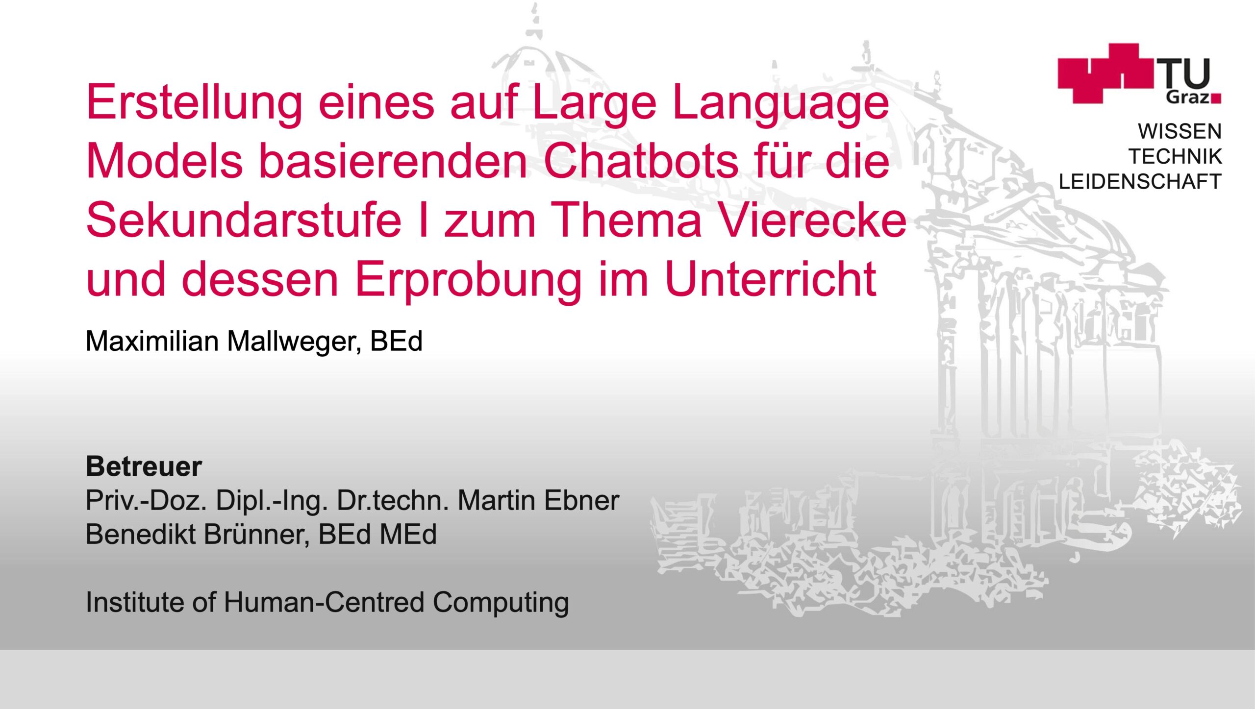 Master’s thesis: Creation of an LLM-based chatbot for secondary school level I