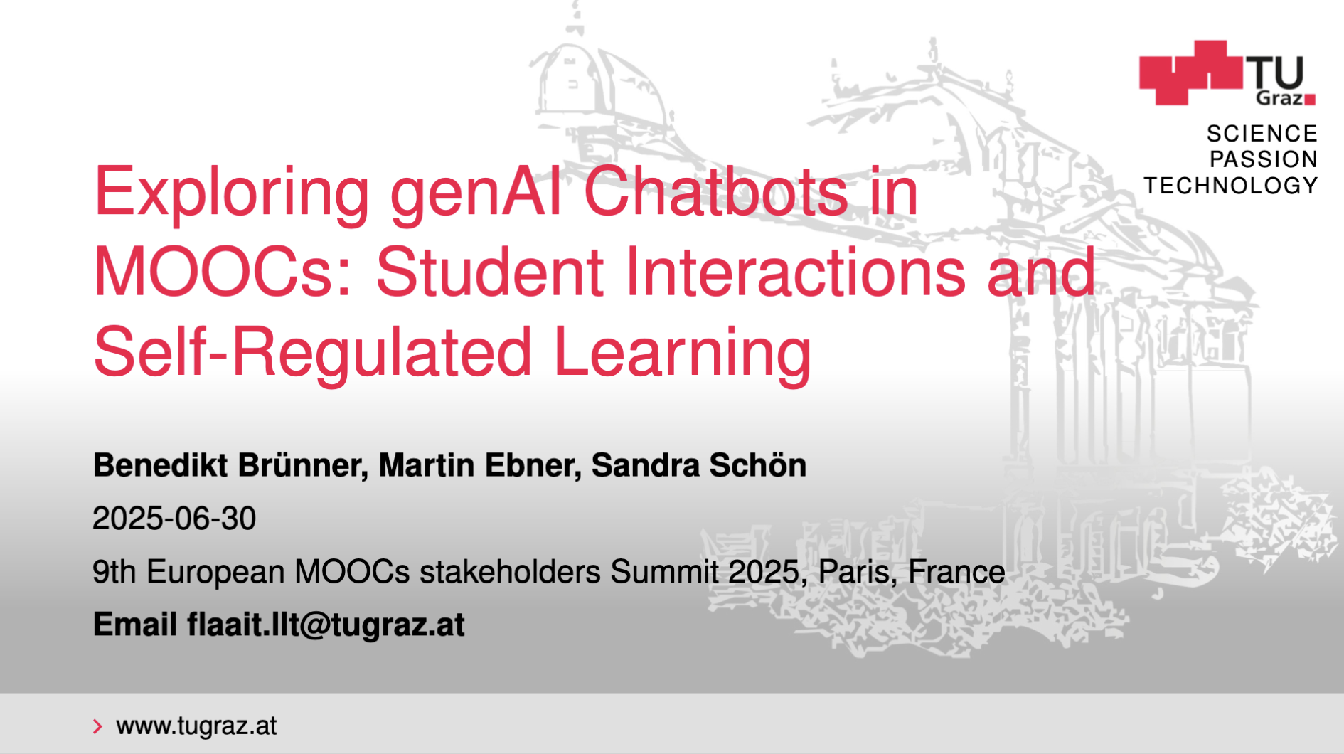 Presentation: Exploring genAI Chatbots in MOOCs: Student Interactions and Self-Regulated Learning